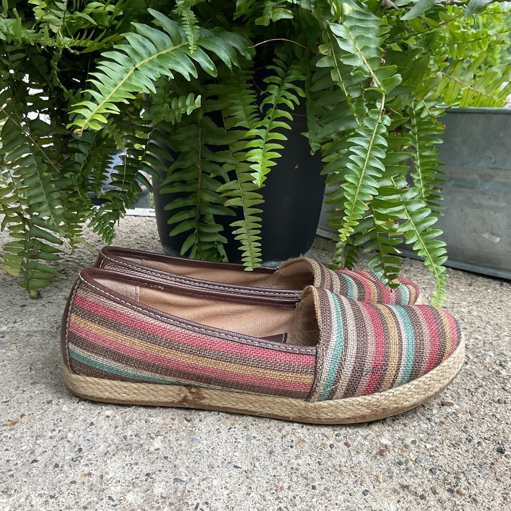BOC‎ Canvas Flats Shoes, Franki Colorful Striped Slip On  Women's Size 7.5